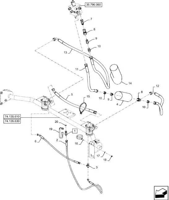 87582993 - Шланг гидравлический